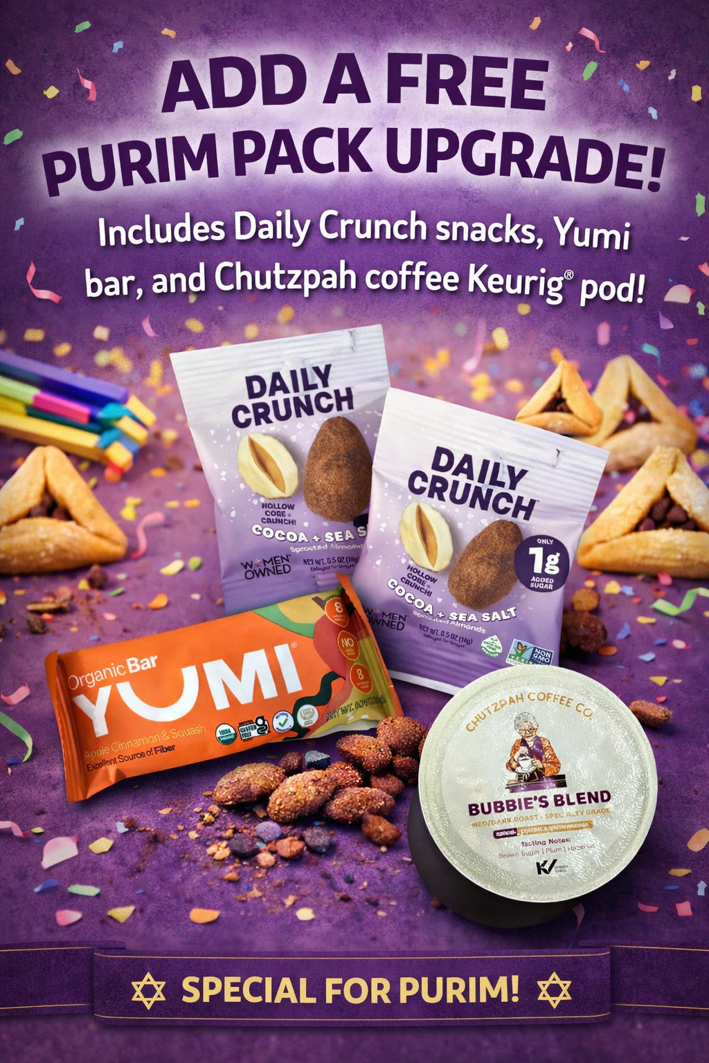 Purim Pack Free Upgrade!